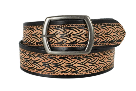 Nordic Weave Wide Leather Belt