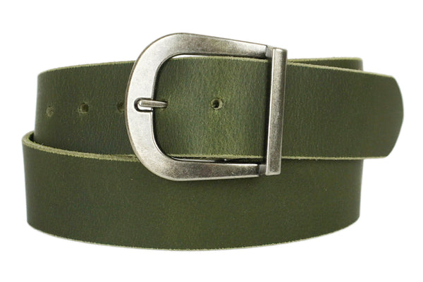 Hobo International | Braided Leather Belt Medium Olive Green Double Prong Buckle Braided Leather Stretch Belt - Olive + Natural - Cobbler Union main image 4