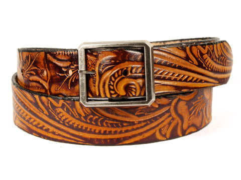 Western Bloom Leather Belt