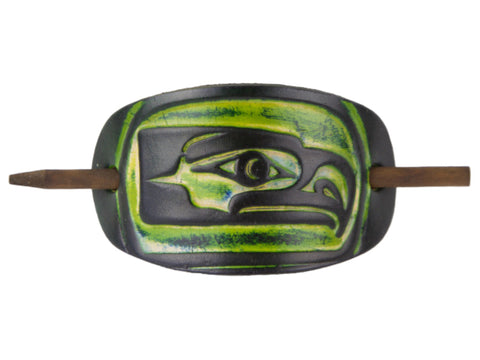Classic Seahawks Leather Hair Barrette