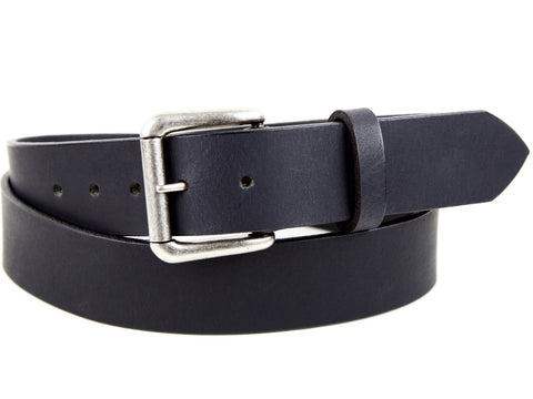 Matte Black Leather Belt