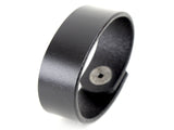 Black Latigo Leather Wristband