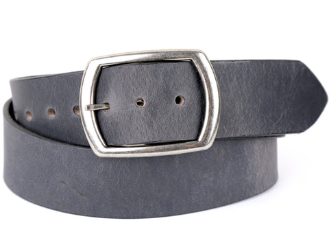 Slate Gray Wide Leather Belt