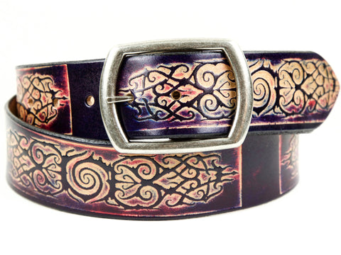 Tattoo Wide Leather Belt