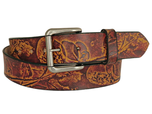 Rope Design Leather Belt, Handmade in Seattle