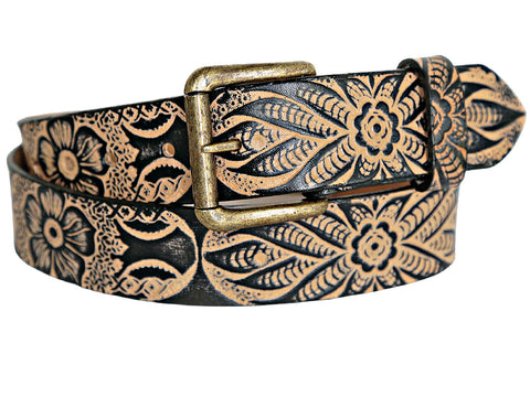 Wildflower Leather Belt