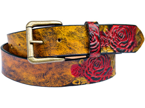 Desert Rose Leather Belt