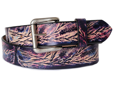 Wild Grass Leather Belt