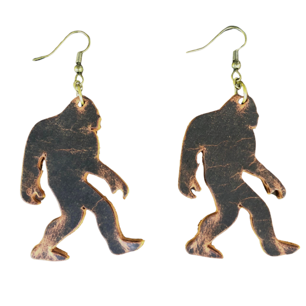 Sassy Sasquatch Leather Earrings