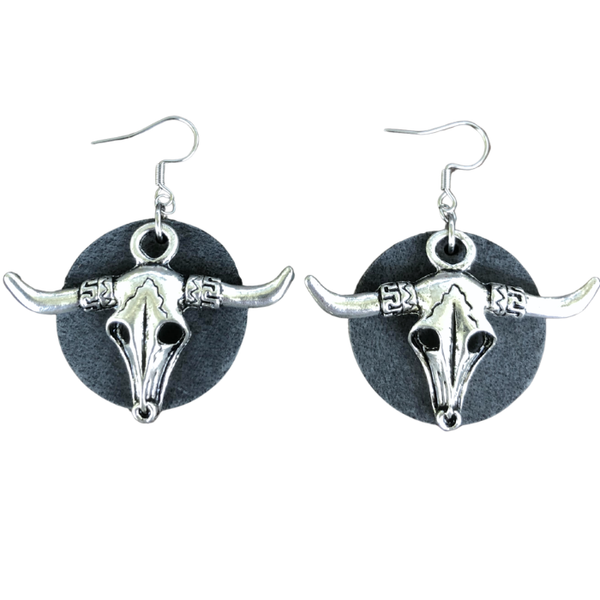 Divine Bovine Leather Earrings