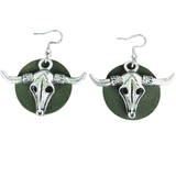 Divine Bovine Leather Earrings