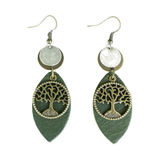 Tree of Life Leather Earrings