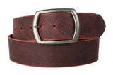 Burnt Red Wide Leather Belt