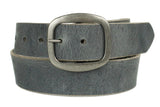 Slate Gray Leather Belt