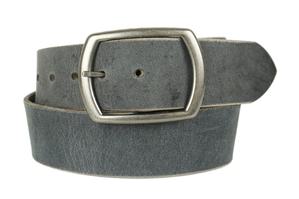 Slate Gray Wide Leather Belt