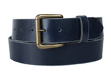 Navy Blue Leather Belt