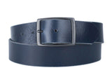 Navy Blue Leather Belt