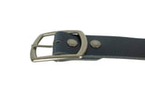 Navy Blue Wide Leather Belt