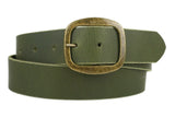 Olive Green Leather Belt