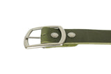 Olive Green Wide Leather Belt