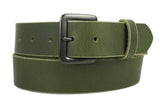 Olive Green Leather Belt