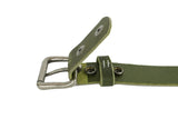 Olive Green Leather Belt