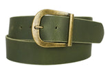 Olive Green Wide Leather Belt