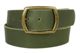 Olive Green Wide Leather Belt