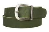 Olive Green Wide Leather Belt