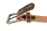 Textured Light Brown Leather Belt