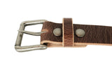 Textured Light Brown Leather Belt