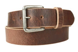 Textured Light Brown Leather Belt