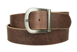 Textured Light Brown Wide Leather Belt