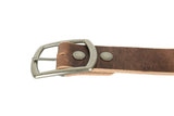 Textured Light Brown Wide Leather Belt