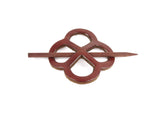 Endless Knot Leather Hair Barrette