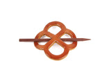 Endless Knot Leather Hair Barrette