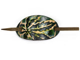 Mary Jane Leather Hair Barrette