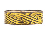 Celtic Swirl Leather Wristband