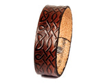 Celtic Interlace Leather Wristband
