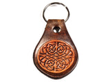Celtic Crest Leather Keychain