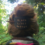Black Lives Matter Leather Hair Barrette