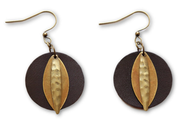 Mother Nature's Son Leather Earrings
