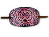 Psychedelic Symmetry Leather Hair Barrette
