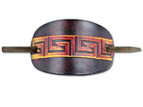 Fretted Steps Leather Hair Barrette