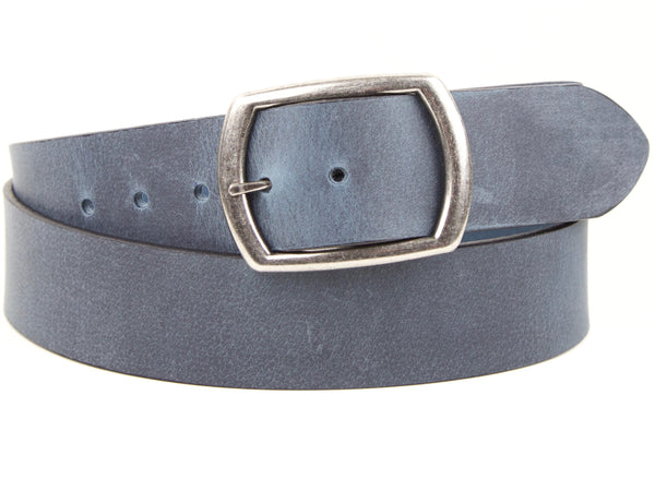 Denim Wide Leather Belt