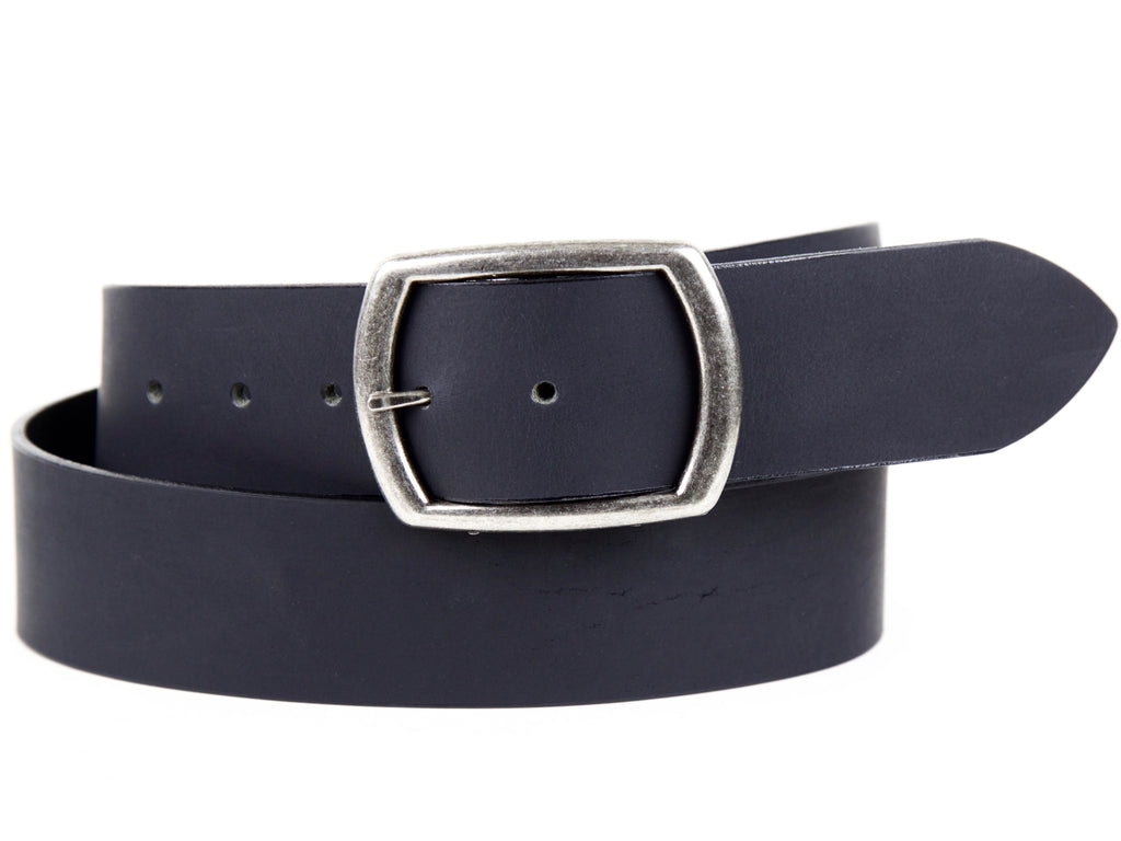 Matte leather wide belt