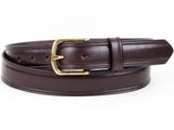 Chocolate Brown Bridle Leather Dress Belt