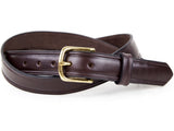 Chocolate Brown Bridle Leather Dress Belt