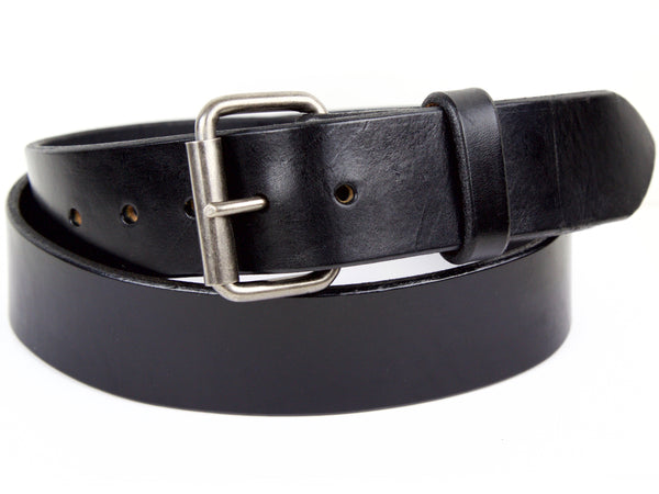 Heavy Duty Black Leather Belt