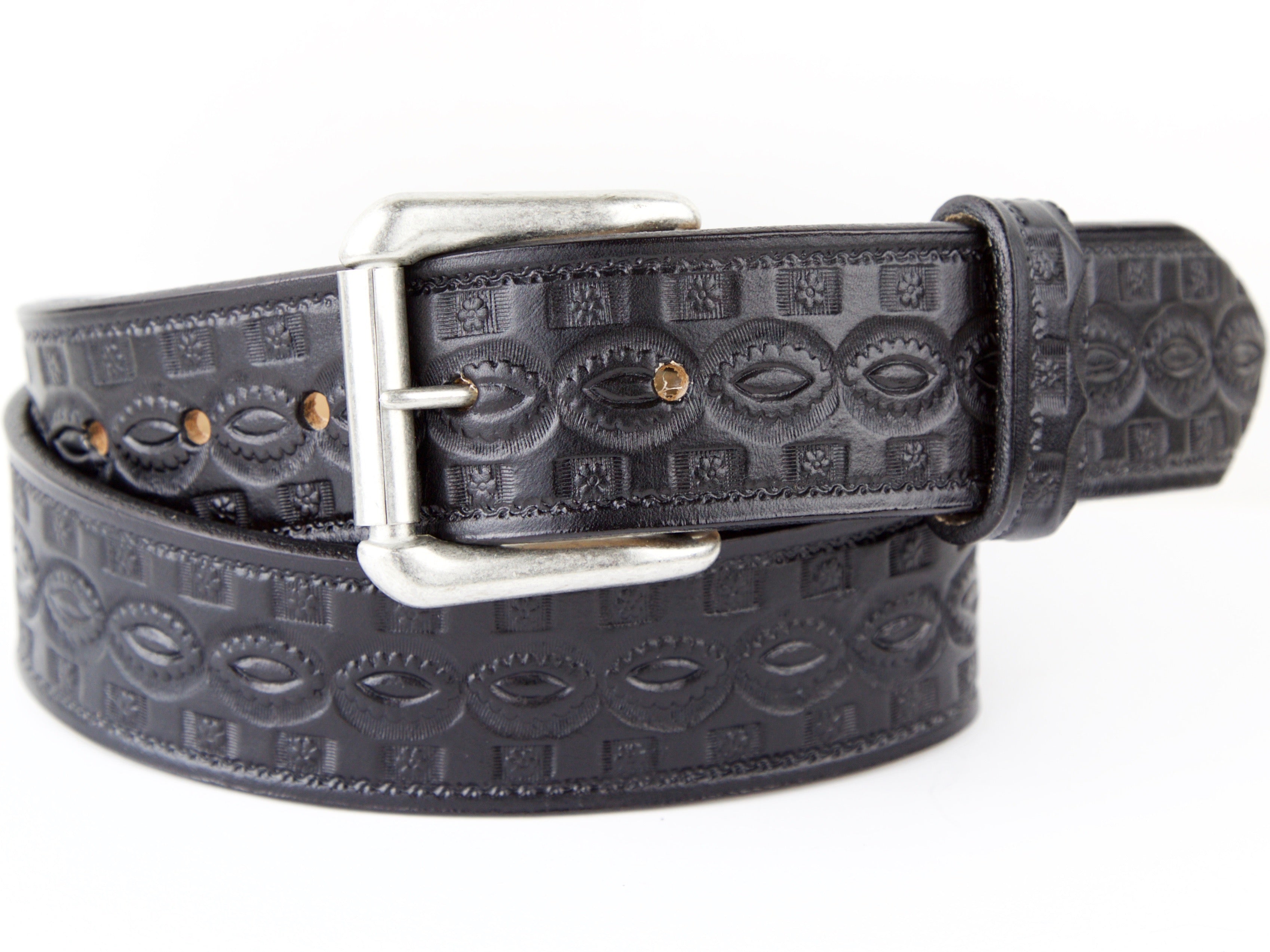 artistkomplex FLOWER BELTベルト (BLACK) Copy of JASGOOD 1 Pack Black Flower Pattern Design Faux
